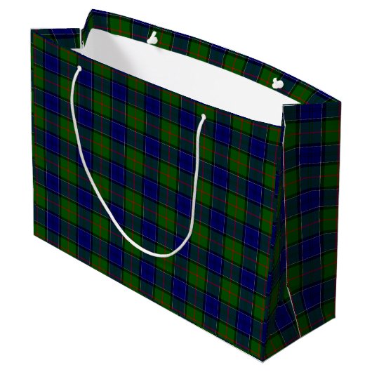 Colquhoun tartan blauw groen large cadeautasje (Achterkant Gekanteld)
