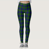 Colquhoun tartan blauw groen leggings (Voorkant)