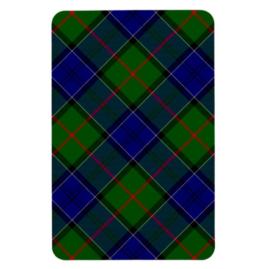 Colquhoun tartan blauw groen magneet (Verticaal)