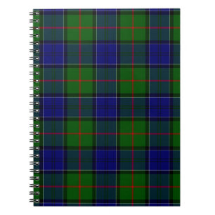 Colquhoun tartan blauw groen notitieboek
