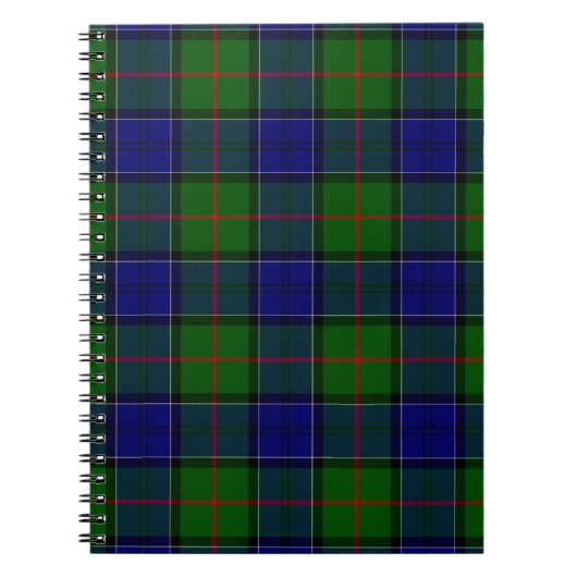 Colquhoun tartan blauw groen notitieboek (Voorkant)