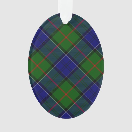 Colquhoun tartan blauw groen ornament (voorkant)
