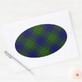 Colquhoun tartan blauw groen ovale sticker (Envelop)