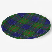 Colquhoun tartan blauw groen papieren bordje (Gekanteld)