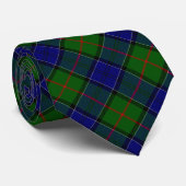 Colquhoun tartan blauw groen stropdas (Opgerold)