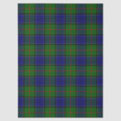 Colquhoun tartan blauw groen tissuepapier (Voorkant)