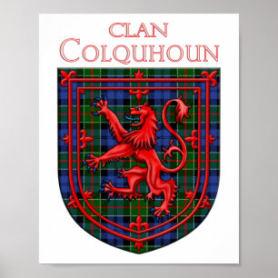 Colquhoun Tartan Scottish Play Lion Rampant Poster