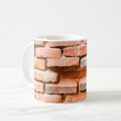 Colse up old brick wall background and texture ag. koffiemok (Voorkant links)