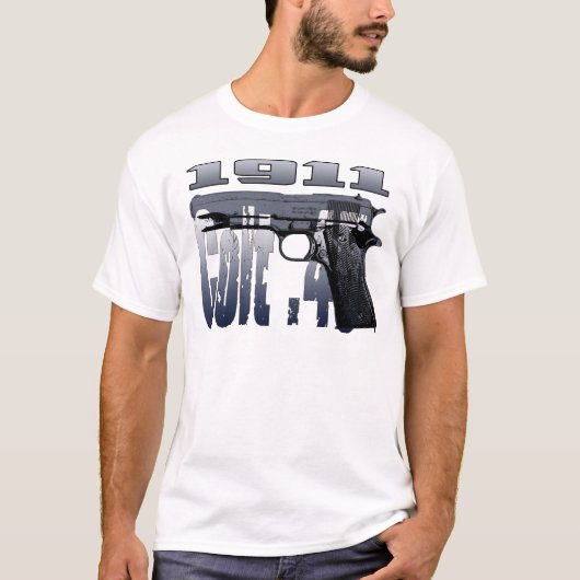 Colt 1911.45 Caliber semi-Automatisch ontwerp T-shirt (Voorkant)