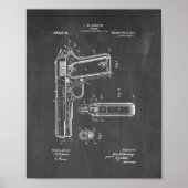 Colt 1911 Pistool-octrooi - karton Poster (Voorkant)