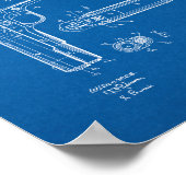 Colt 1911 Pistool patent - blauwdruk Poster (Hoek)