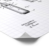 Colt.45 1911 Kunst voor octrooien - Lijnenpoer Poster (Hoek)