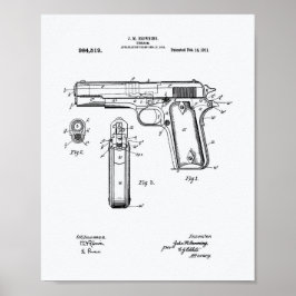 Colt.45 1911 Kunst voor octrooien - Witboek Poster