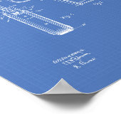 Colt.45 1911 Patent Art - Blauwdruk Poster (Hoek)