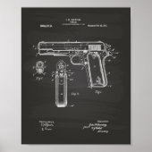 Colt.45 1911 Patent Art - Chalkboard Poster (Voorkant)