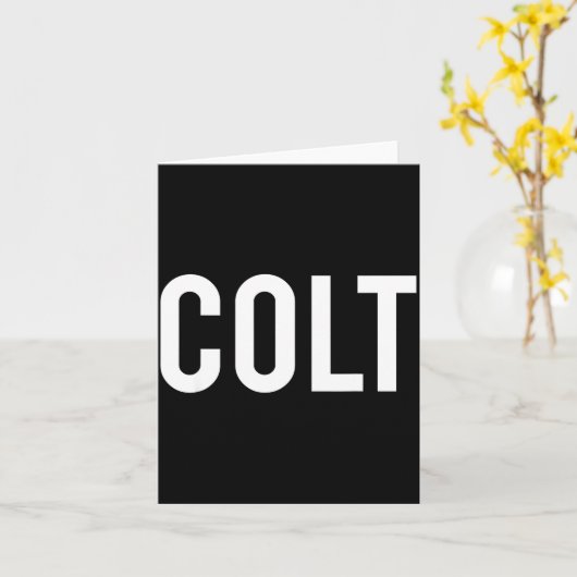 Colt - Cool New Funny Name Fan Gift Tee  Kaart (Gele Bloem)
