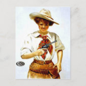 "Colt Cowgirl" Western Briefkaart (Voorkant)