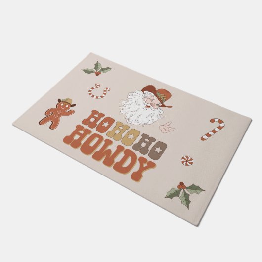 COLT Ho Ho Ho Howdy Cowboy Kerstmis Deurmat (Schuin)
