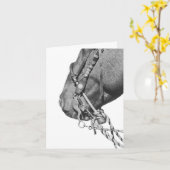 Colt in the Two Rein - 4" x 5.6" Notecard Kaart (Gele Bloem)