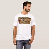 Colt Paterson Revolver Antiek Pistool op perkament T-shirt (Voorkant volledig)
