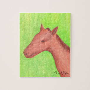 Colt Pony Horse in Waterverf Schilderen, Puzzel