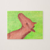 Colt Pony Horse in Waterverf Schilderen, Puzzel Legpuzzel (Horizontaal)