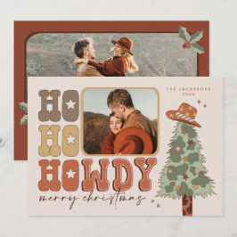 COLT Retro Bohemian Westerne Cowboy-kerstkaart Kaart