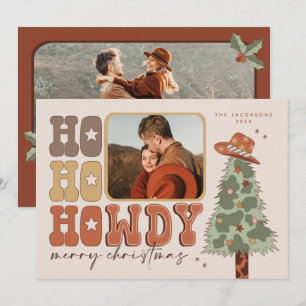 COLT Retro Bohemian Westerne Cowboy-kerstkaart Kaart