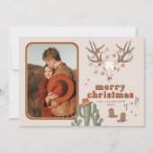 COLT Retro Cactus Cowboy Foto Kerstkaart Kaart (Voorkant)