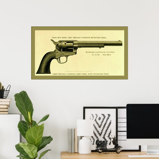 Colt Revolver ~ 1878 ~ Adverteren Poster (Thuiskantoor)