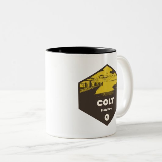 Colt State Park Rhode Island Tweekleurige Koffiemok (Voorkant rechts)