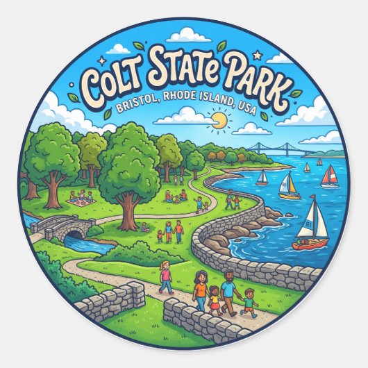 Colt State Park VS Ronde Sticker (Voorkant)