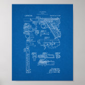 Colt Woodsman Firearm Patent - Blauwdruk Poster (Voorkant)