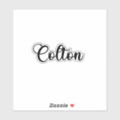 Colton Naam - Handgeschreven kalligrafie Sticker (Vel)