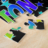 "COLTON" voornaam, geun "HAPPY BIRTHDAY" Legpuzzel (Zijkant)