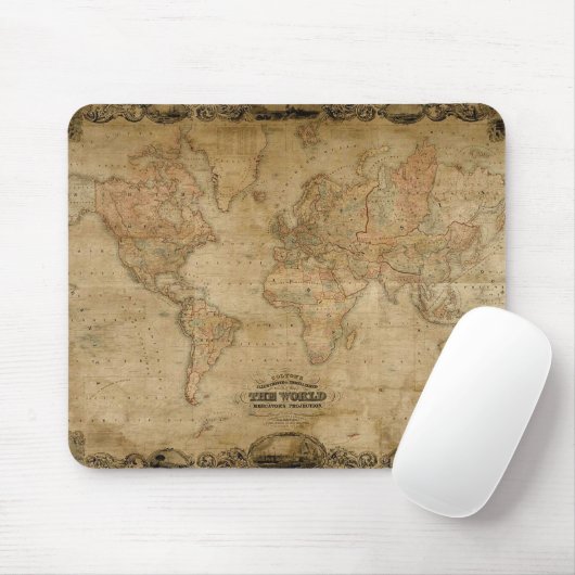 Colton's Antiek kaart Mousepad Muismat (Met muis)
