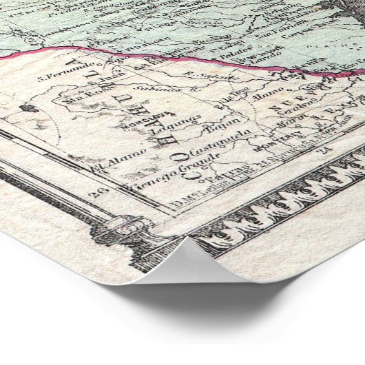 Colton's Burgeroorlog Kaart Poster (Hoek)