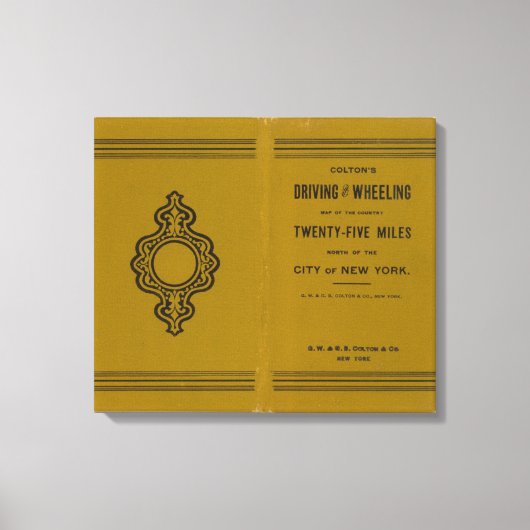 Colton's Driving and Wheeling Map of the US 2 Canvas Afdruk (Voorkant)