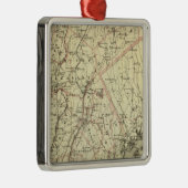 Colton's Driving and Wheeling Map of the US 2 Metalen Ornament (Rechts)