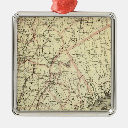 Colton's Driving and Wheeling Map of the US 2 Metalen Ornament (Voorkant)