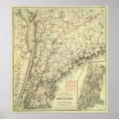 Colton's Driving and Wheeling Map of the US 2 Poster (Voorkant)