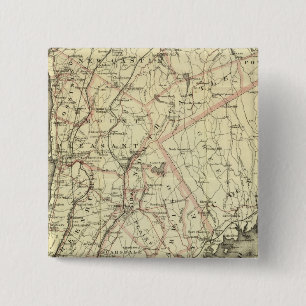 Colton's Driving and Wheeling Map of the US 2 Vierkante Button 5,1 Cm