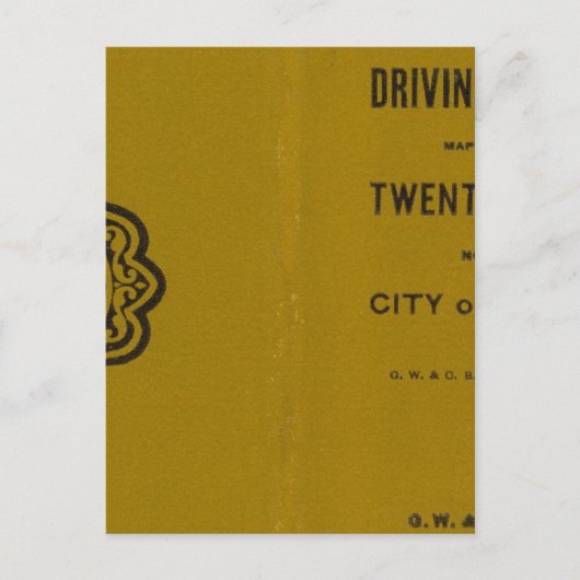 Colton's Driving and Wheeling Map of the US 3 Briefkaart (Voorkant)