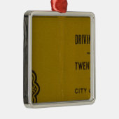 Colton's Driving and Wheeling Map of the US 3 Metalen Ornament (Rechts)