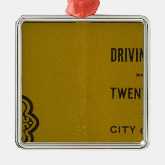 Colton's Driving and Wheeling Map of the US 3 Metalen Ornament (Voorkant)