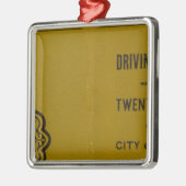 Colton's Driving and Wheeling Map of the US 3 Metalen Ornament (Links)