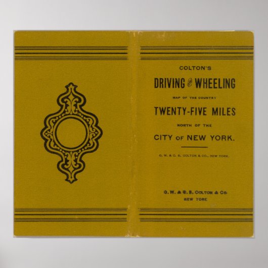 Colton's Driving and Wheeling Map of the US 3 Poster (Voorkant)