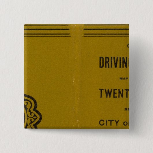 Colton's Driving and Wheeling Map of the US 3 Vierkante Button 5,1 Cm (Voorkant)