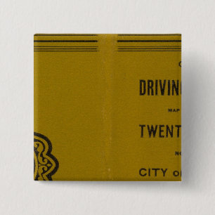 Colton's Driving and Wheeling Map of the US 3 Vierkante Button 5,1 Cm