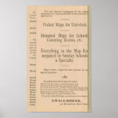 Colton's Driving and Wheeling Map of the US Poster (Voorkant)